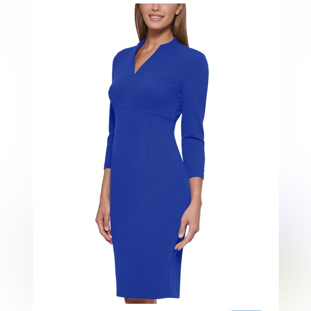 L'MOMO Elegant Blue Long-Sleeve Dress size 6 US M